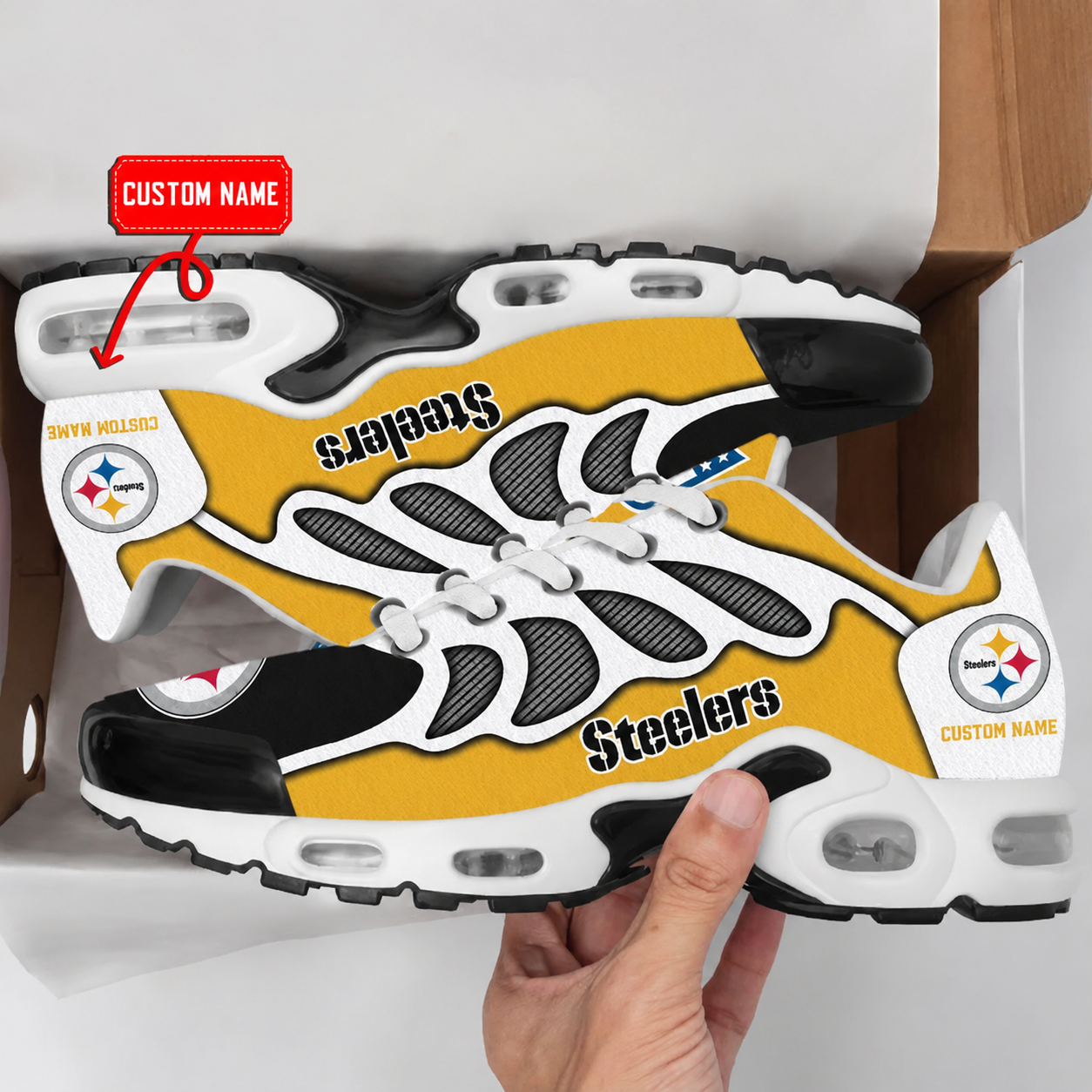 Limited Edition – Customized NFL Pittsburgh Steelers Air Max Plus Sneakers