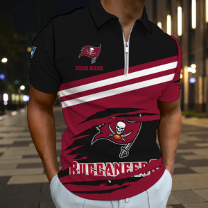 Limited Edition – Customized NFL Tampa Bay Buccaneers Zip Polo Shirt