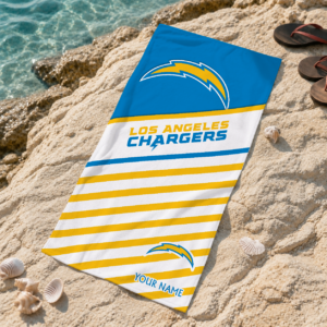Limited Edition – Customized NFL Los Angeles Chargers Beach Towel