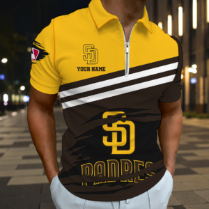 Limited Edition – Customized MLB San Diego Padres Zip Polo Shirt