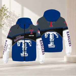 Limited Edition – Customized MLB Texas Rangers Windbreaker Jacket