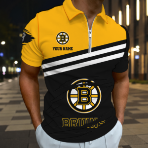 Limited Edition – Customized NHL Boston Bruins Zip Polo Shirt
