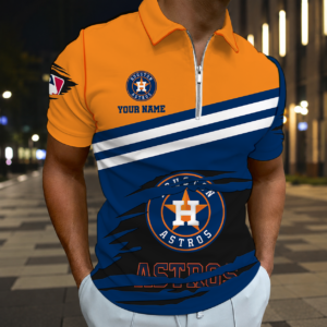Limited Edition – Customized MLB Houston Astros Zip Polo Shirt