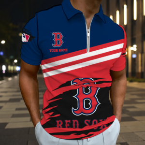 Limited Edition – Customized MLB Boston Red Sox Zip Polo Shirt