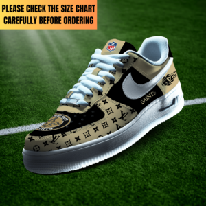 Limited Edition – Customized NFL New Orleans Saints Air Force 1 Shoes