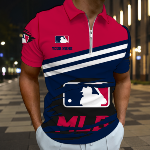 Limited Edition – Customized MLB Major League Baseball Zip Polo Shirt