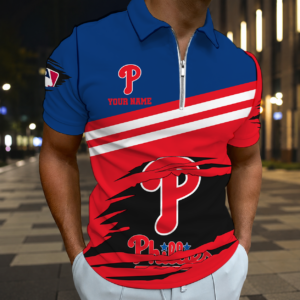 Limited Edition – Customized MLB Philadelphia Phillies Zip Polo Shirt