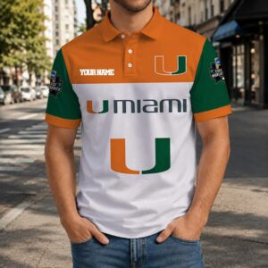 Limited Edition – Customized NCAA Miami Hurricanes Polo Shirt