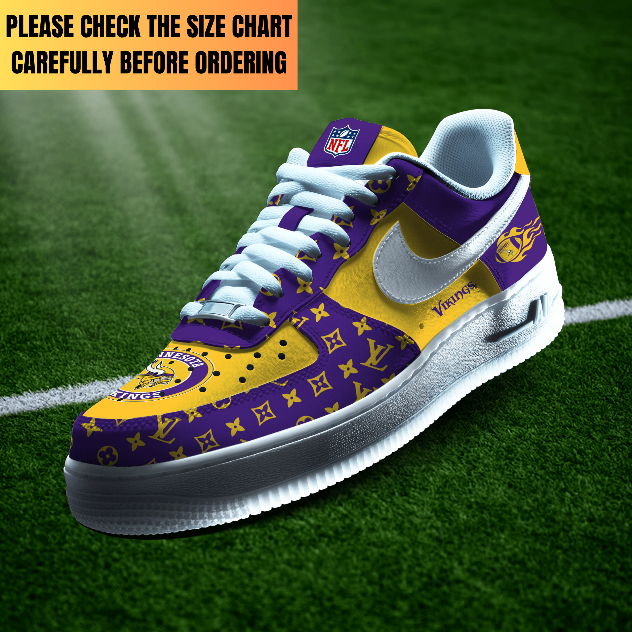 Limited Edition – Customized NFL Minnesota Vikings Air Force 1 Shoes
