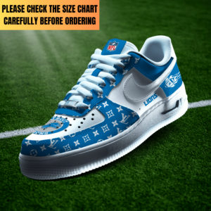 Limited Edition – Customized NFL Detroit Lions Air Force 1 Shoes