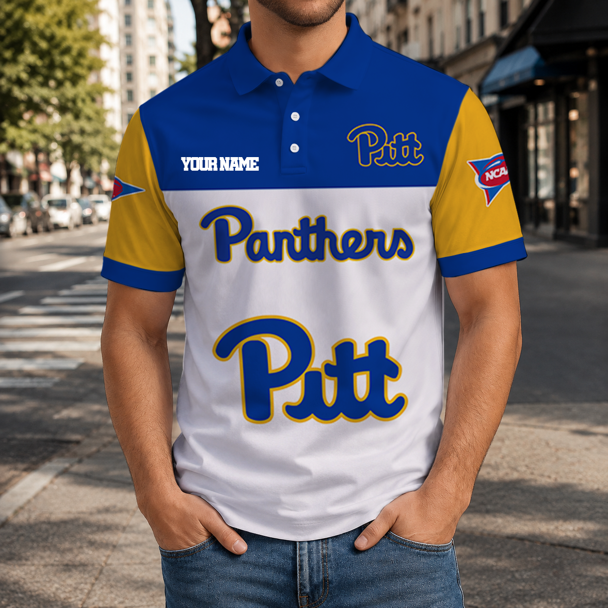 Limited Edition – Customized NCAA Pittsburgh Panthers Polo Shirt