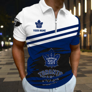 Limited Edition – Customized NHL Toronto Maple Leafs Zip Polo Shirt