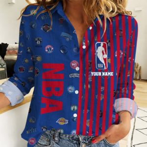 Limited Edition – Customized NBA All Teams Women Casual Shirt