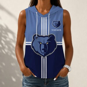 Limited Edition – Customized NBA Memphis Grizzlies Women’s Sleeveless Hooded Pocket Tank Top