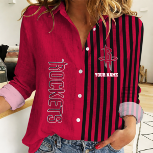Limited Edition – Customized NBA Houston Rockets Women Casual Shirt