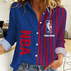 Limited Edition – Customized NBA National Basketball Association Women Casual Shirt
