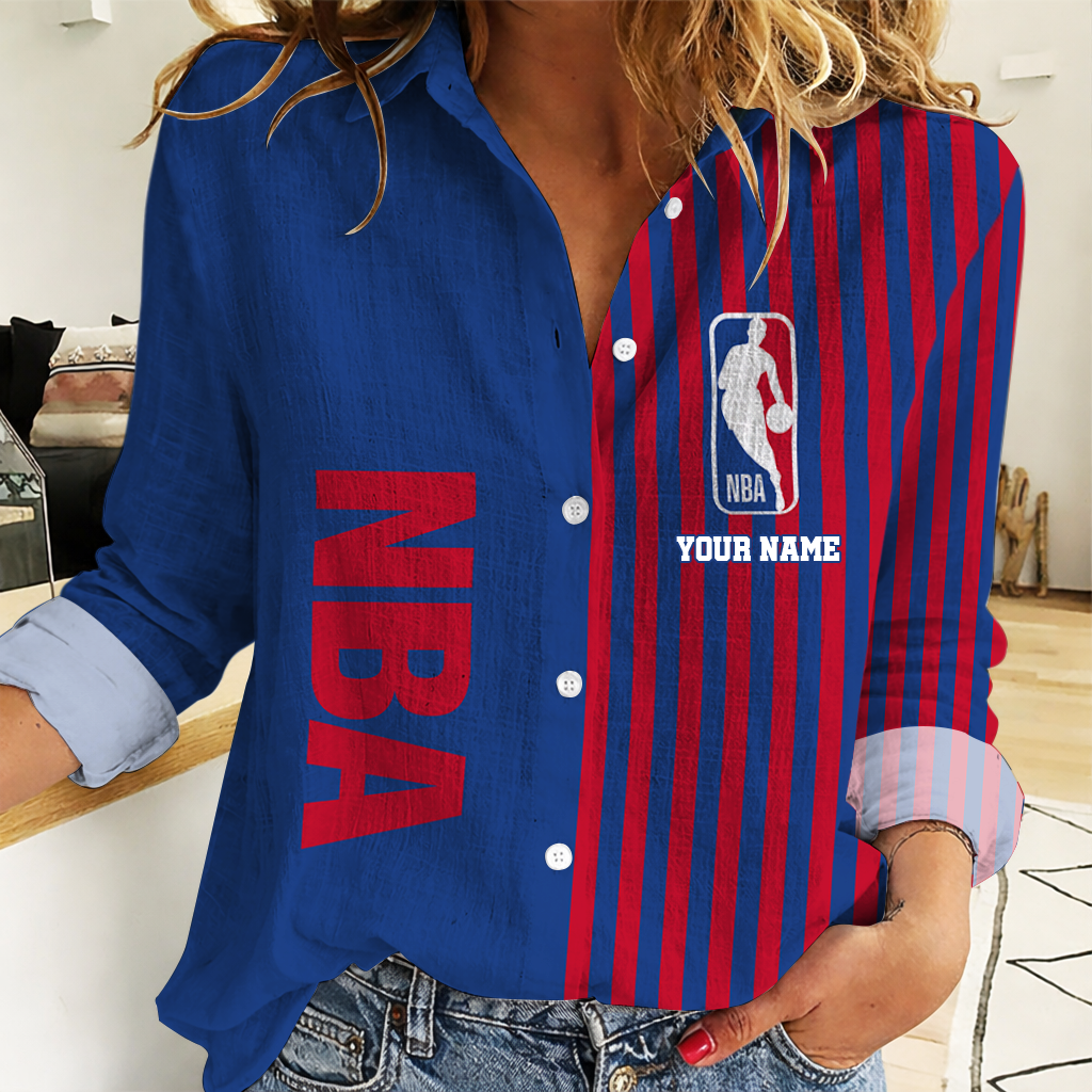Limited Edition – Customized NBA National Basketball Association Women Casual Shirt