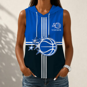 Limited Edition – Customized NBA Orlando Magic Women’s Sleeveless Hooded Pocket Tank Top
