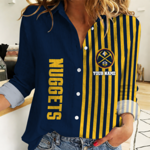 Limited Edition – Customized NBA Denver Nuggets Women Casual Shirt