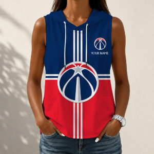 Limited Edition – Customized NBA Washington Wizards Women’s Sleeveless Hooded Pocket Tank Top