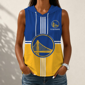 Limited Edition – Customized NBA Golden State Warriors Women’s Sleeveless Hooded Pocket Tank Top