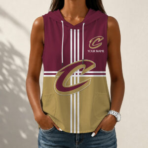 Limited Edition – Customized NBA Cleveland Cavaliers Women’s Sleeveless Hooded Pocket Tank Top