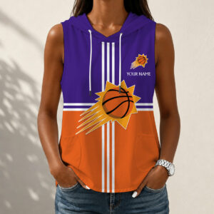 Limited Edition – Customized NBA Phoenix Suns Women’s Sleeveless Hooded Pocket Tank Top
