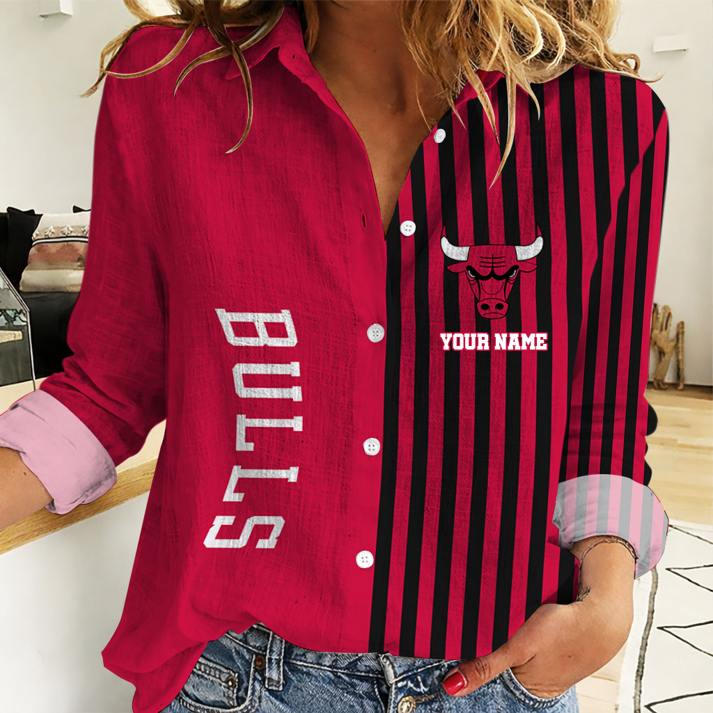 Limited Edition – Customized NBA Chicago Bulls Women Casual Shirt