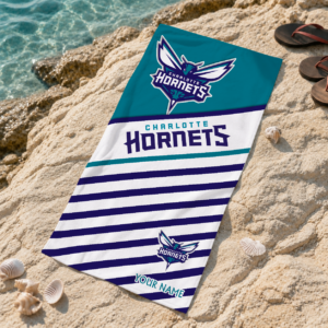 Limited Edition – Customized NBA Charlotte Hornets Beach Towel For Fan