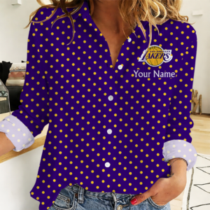 Limited Edition – Customized NBA Los Angeles Lakers Women Casual Shirt For Fan
