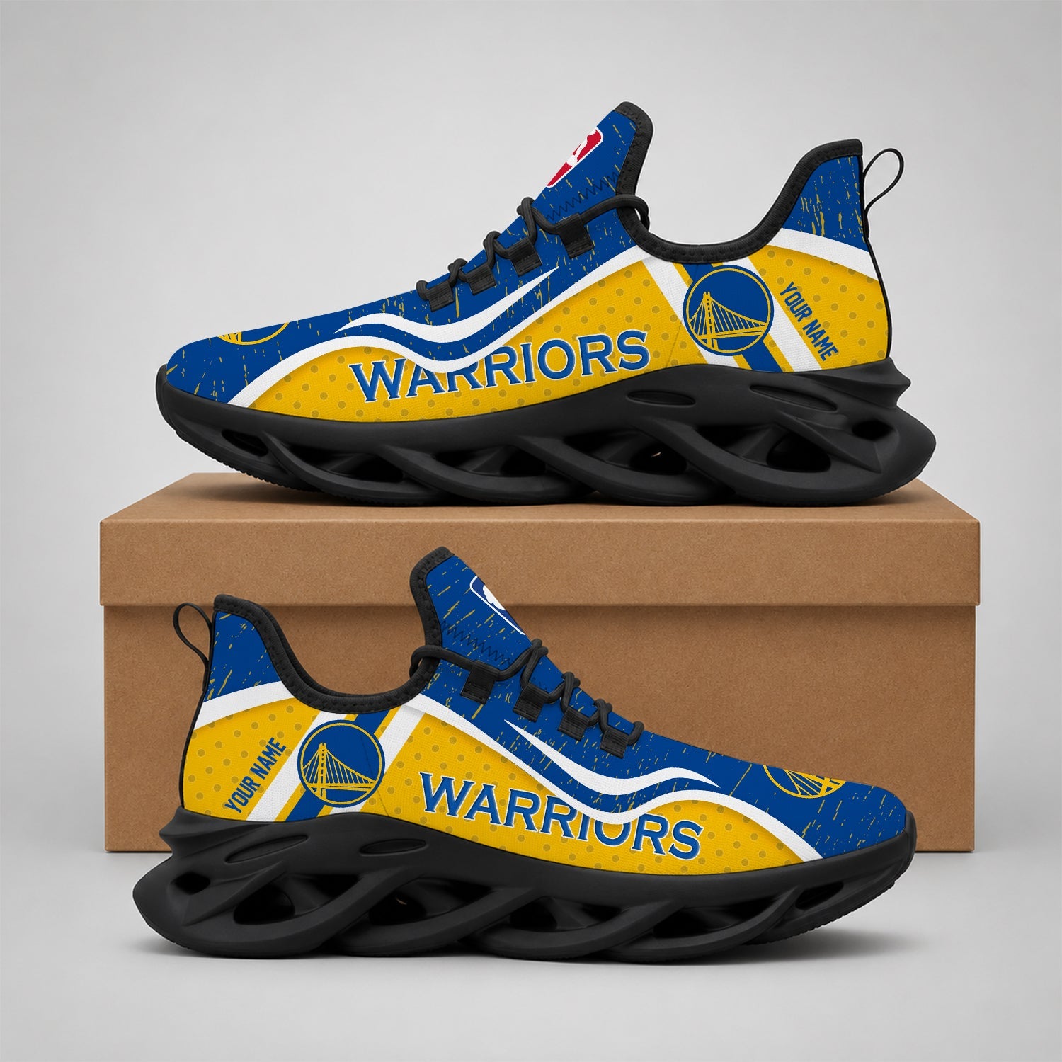 Limited Edition – Customized NBA Golden State Warriors Max Soul Shoes - Image 2