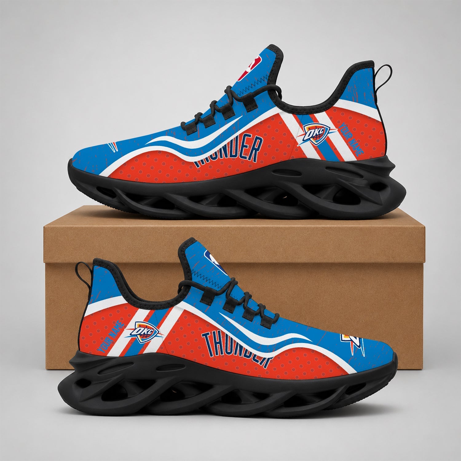 Limited Edition – Customized NBA Oklahoma City Thunder Max Soul Shoes - Image 2