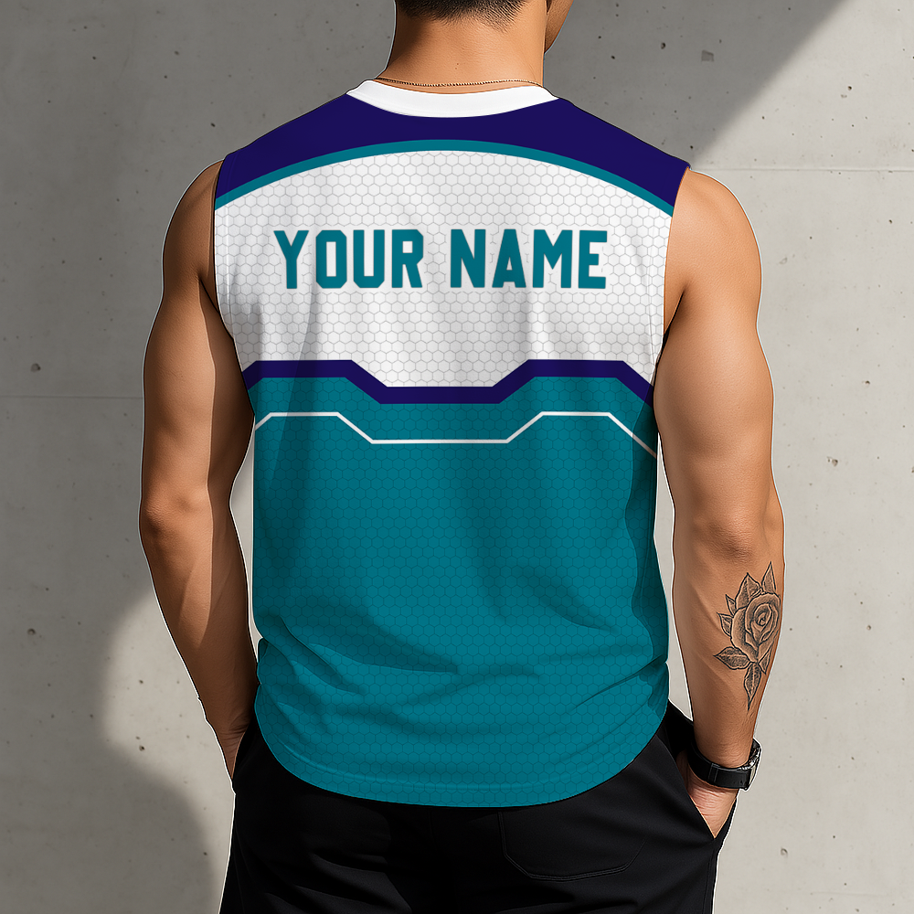 Limited Edition – Customized NBA Charlotte Hornets Men’s Tank Top - Image 2