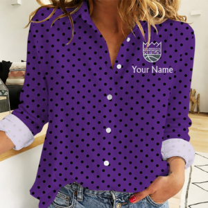 Limited Edition – Customized NBA Sacramento Kings Women Casual Shirt For Fan