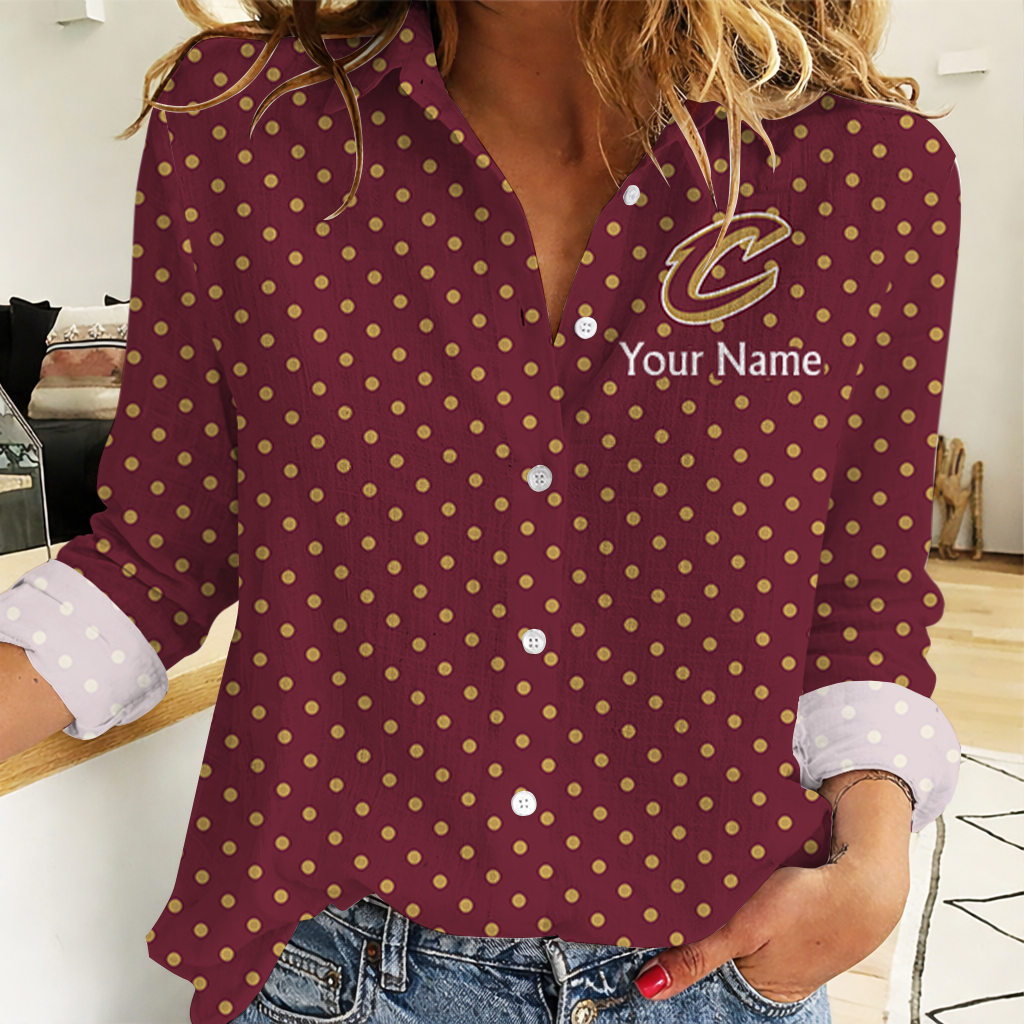 Limited Edition – Customized NBA Cleveland Cavaliers Women Casual Shirt For Fan
