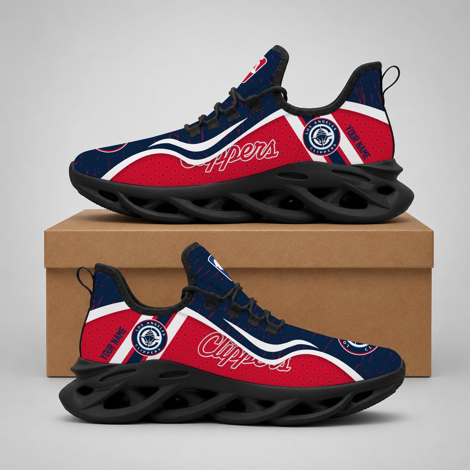 Limited Edition – Customized NBA Los Angeles Clippers Max Soul Shoes - Image 2