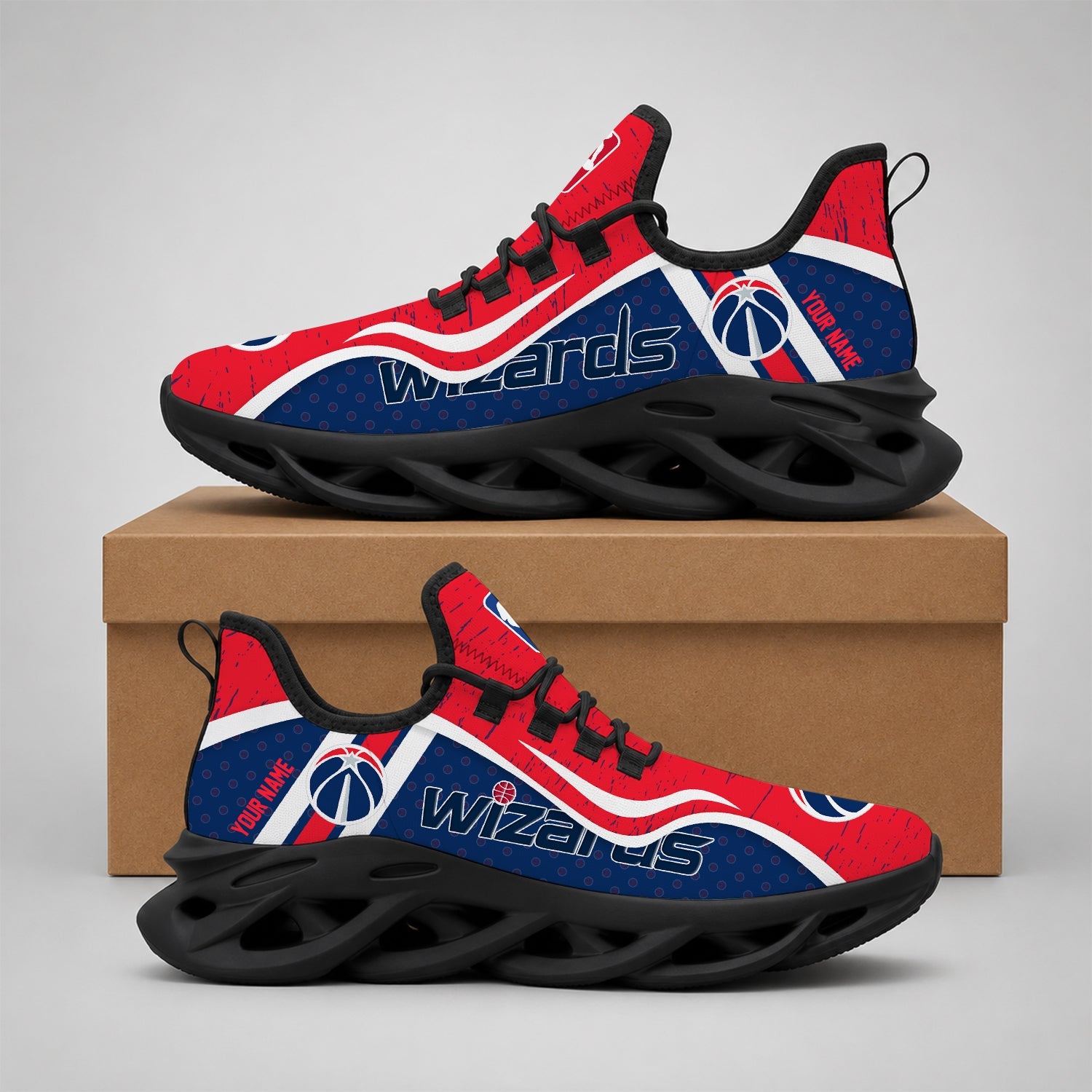 Limited Edition – Customized NBA Washington Wizards Max Soul Shoes - Image 2
