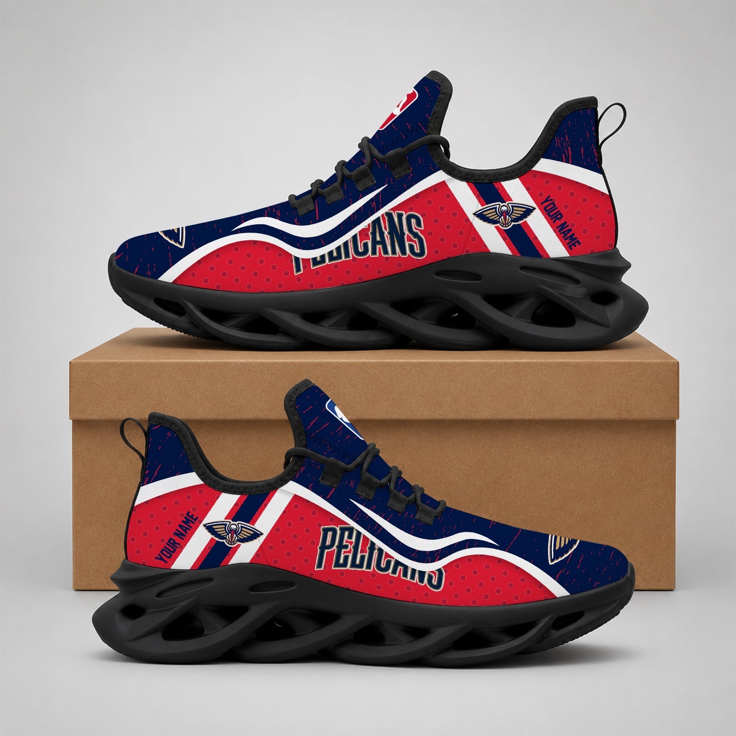 Limited Edition – Customized NBA New Orleans Pelicans Max Soul Shoes - Image 2