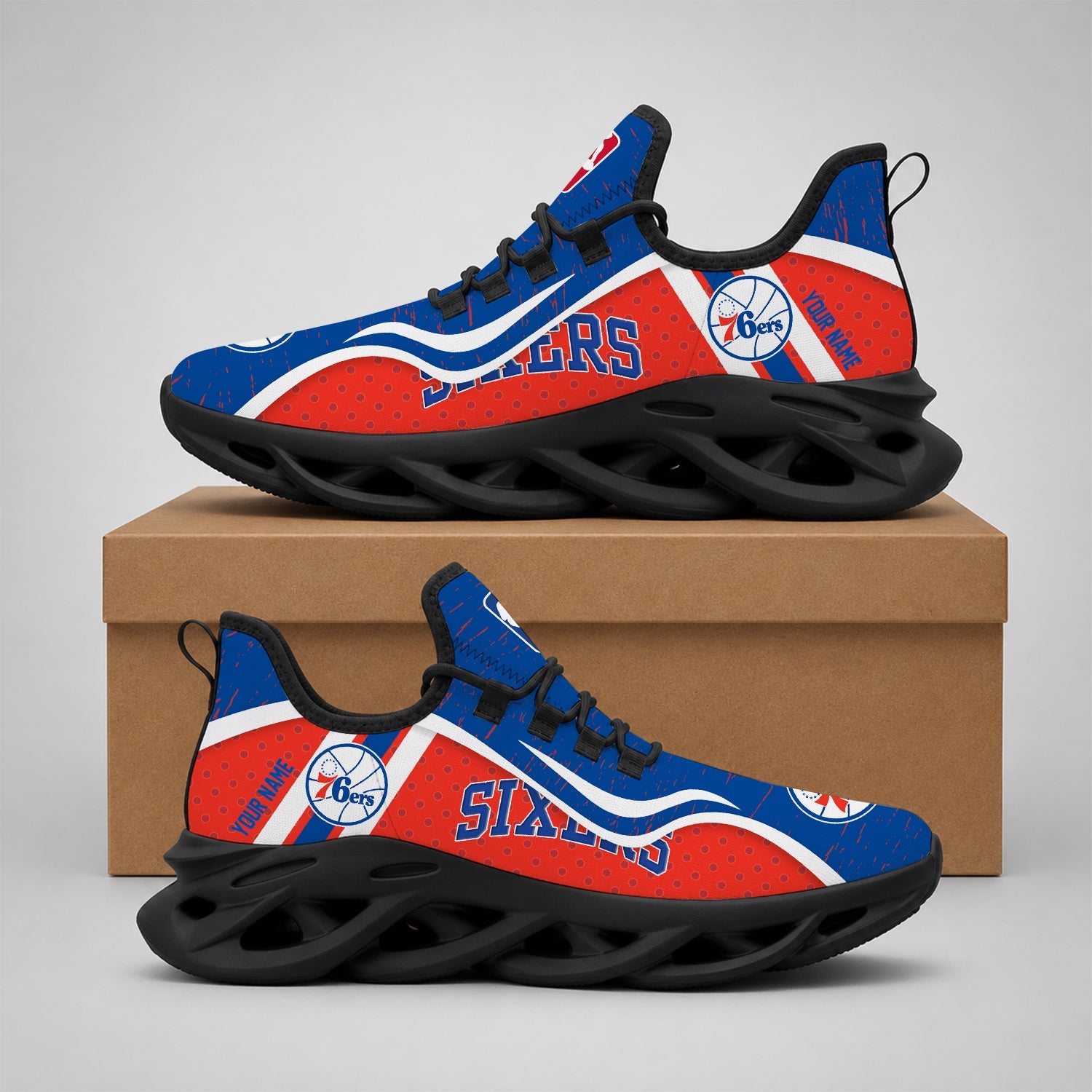 Limited Edition – Customized NBA Philadelphia 76Ers Max Soul Shoes - Image 2