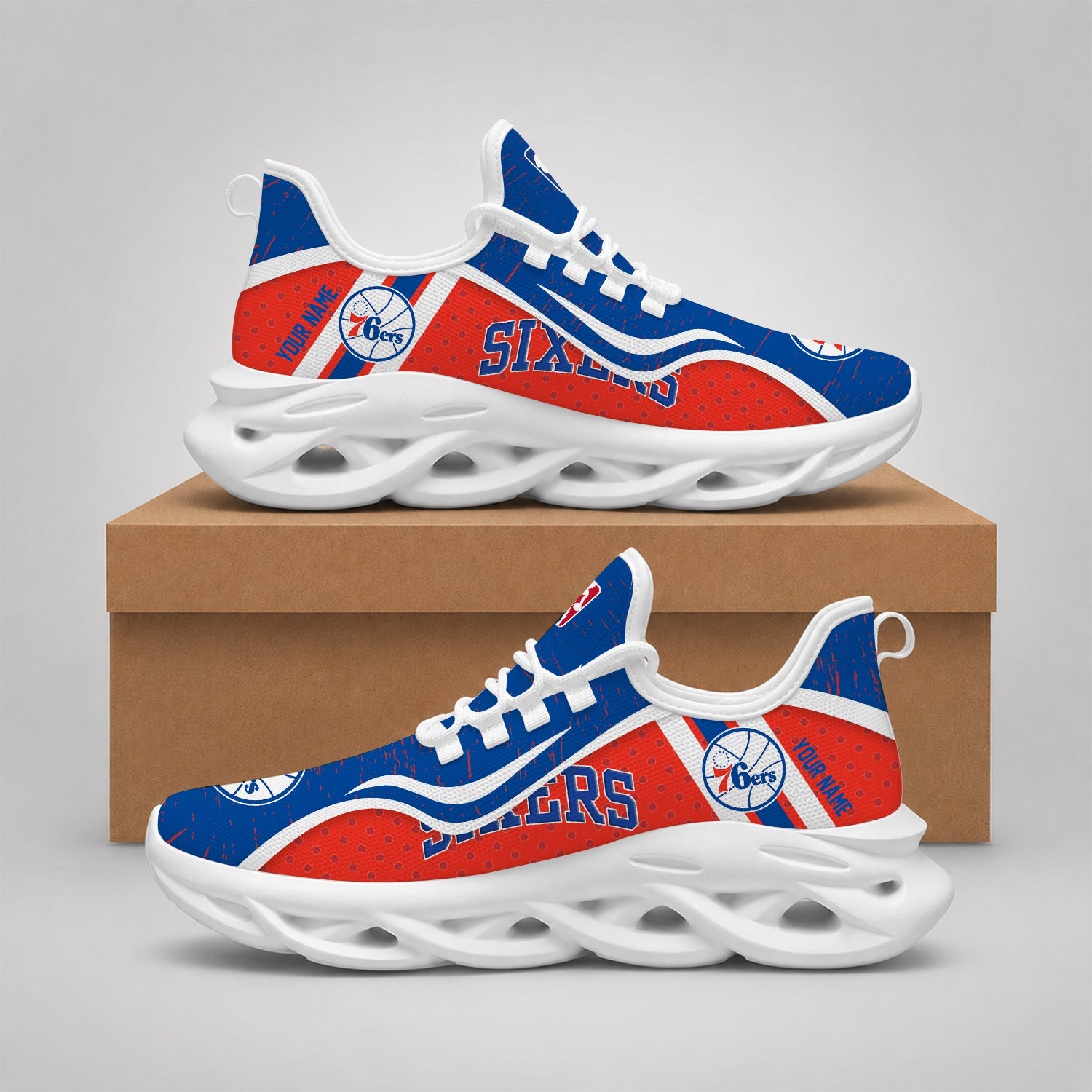 Limited Edition – Customized NBA Philadelphia 76Ers Max Soul Shoes