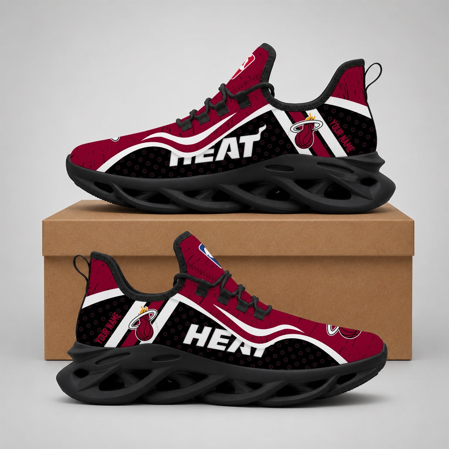 Limited Edition – Customized NBA Miami Heat Max Soul Shoes - Image 2