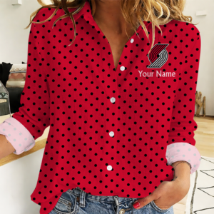 Limited Edition – Customized NBA Portland Trail Blazers Women Casual Shirt For Fan