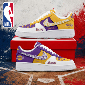 Limited Edition – Customized NBA Los Angeles Lakers Af1 Sneakers