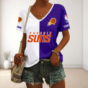 Limited Edition – Customized NBA Phoenix Suns V-Neck Female Shirt