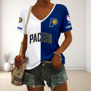 Limited Edition – Customized NBA Indiana Pacers V-Neck Female Shirt