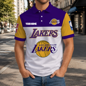 Limited Edition – Customized NBA Los Angeles Lakers Polo Shirt