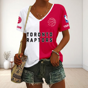 Limited Edition – Customized NBA Toronto Raptors V-Neck Female Shirt