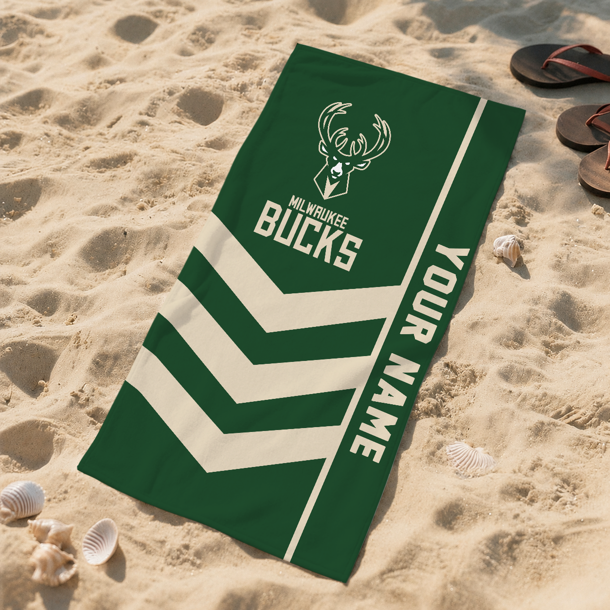 Limited Edition – Customized NBA Milwaukee Bucks Beach Towel For Fan