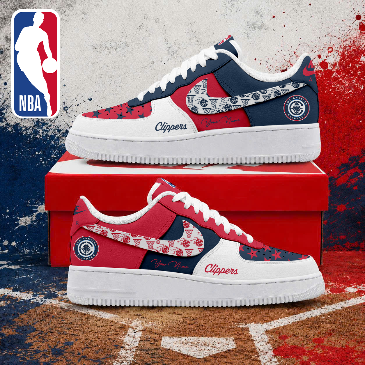Limited Edition – Customized NBA Los Angeles Clippers Af1 Sneakers