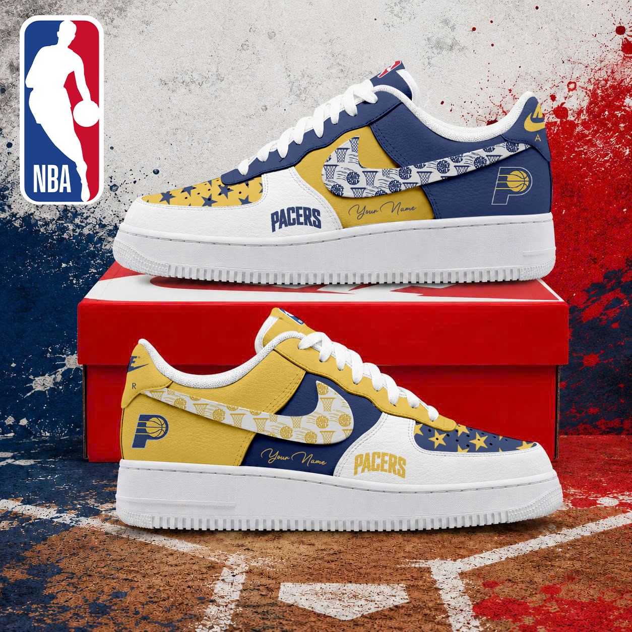 Limited Edition – Customized NBA Indiana Pacers Af1 Sneakers